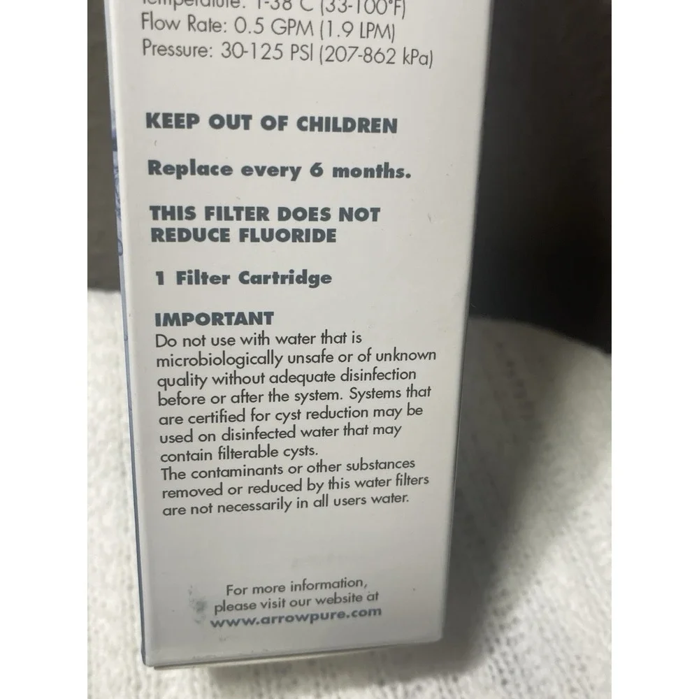 Arrowpure Refrigerator Water Filter Whirlpool  Maytag & Kenmore 46-9006 APF 1100 - Picture 5 of 6